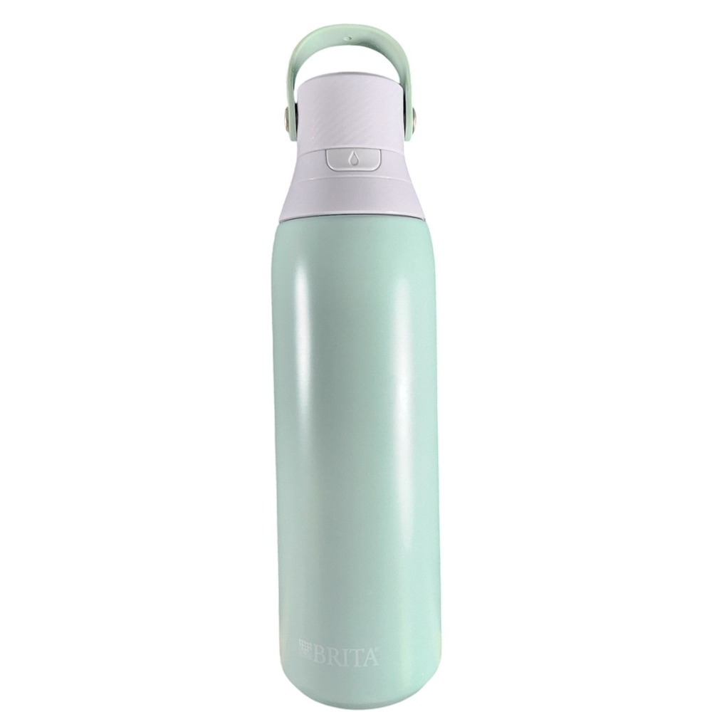 Brita 20 oz Premium Filtering Water Bottle Stainless Steel Sea‎ Glass Green